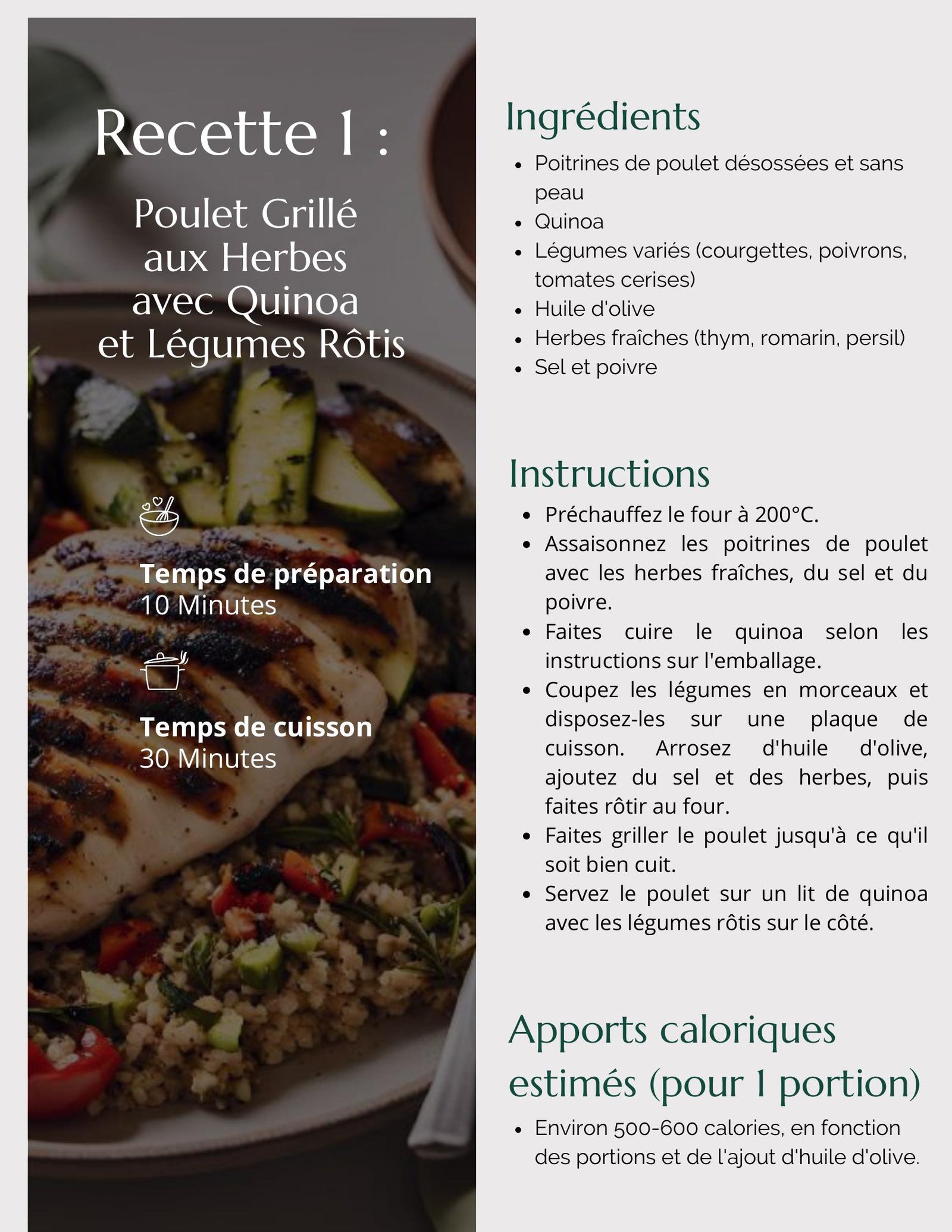 Aperçu recette du guide nutrition